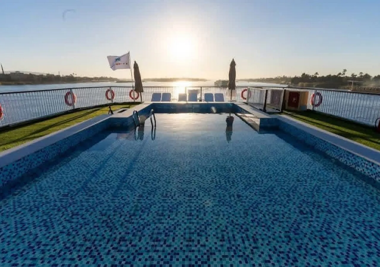 Sun deck of the JAZ Helio Nile Cruise Nile cruise